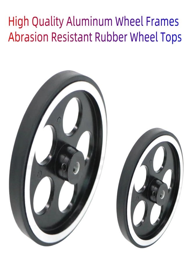 MiJunHD 64mm Metal Drive Wheel Inner Dia 6mm Aluminum Master Wheels Rubber Tires for Smart Robot Chassis Car 1Pc - Image 4